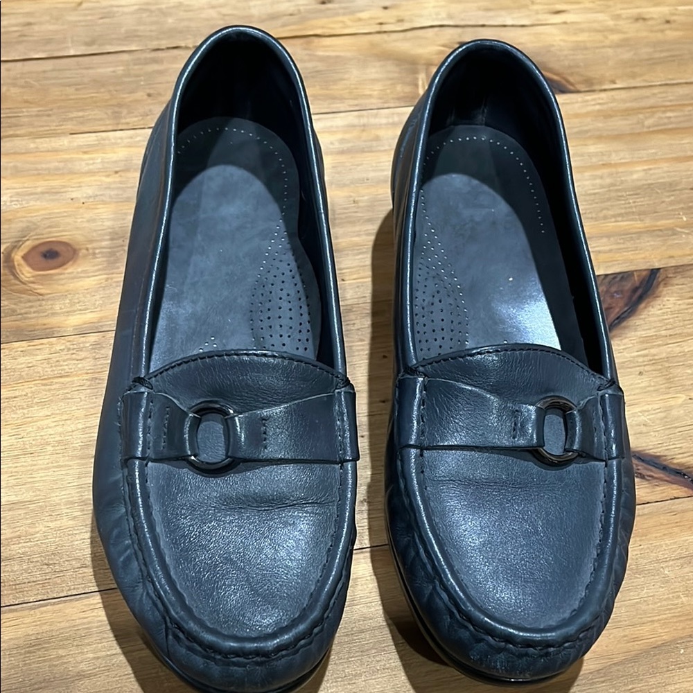 Navy SAS  Leather Loafers